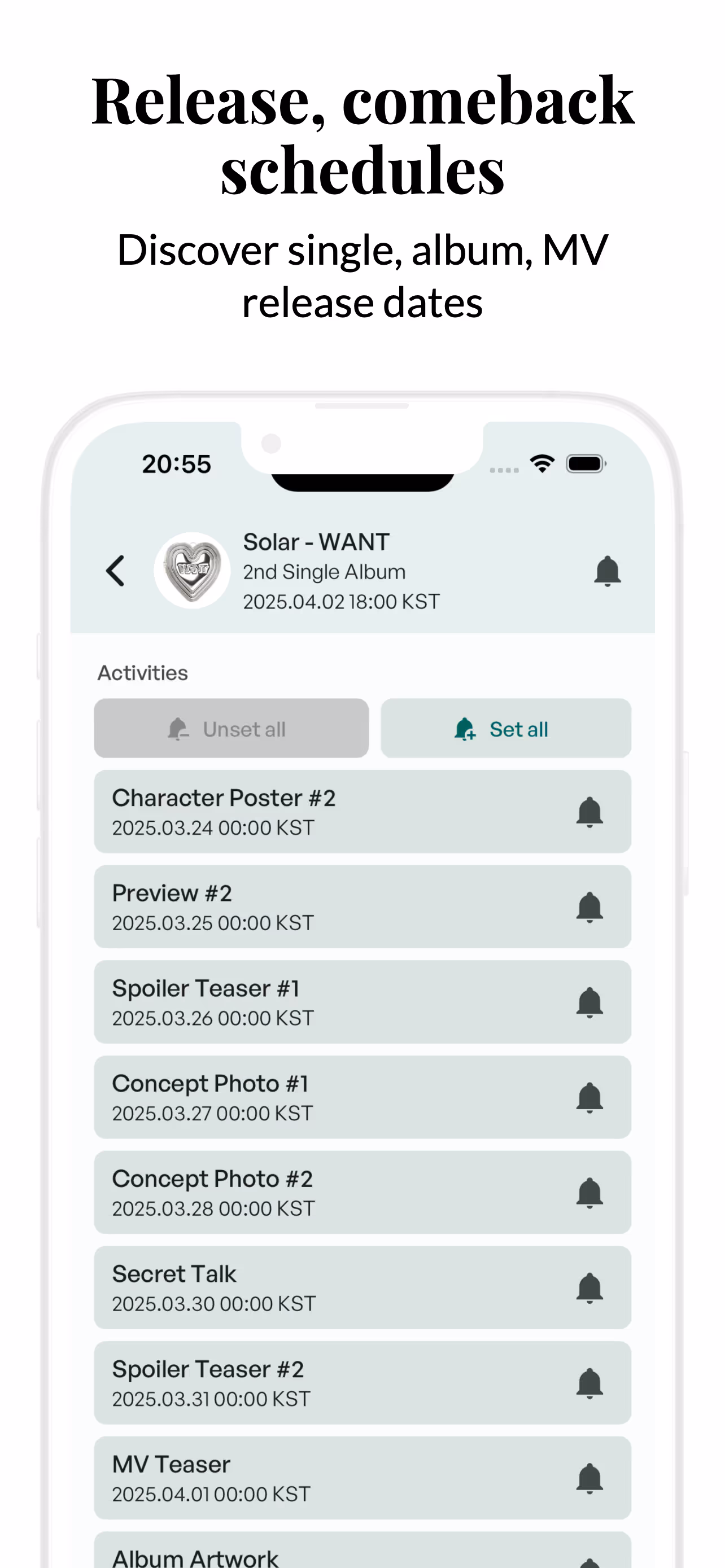 Upcoming Kpop app screenshot 2